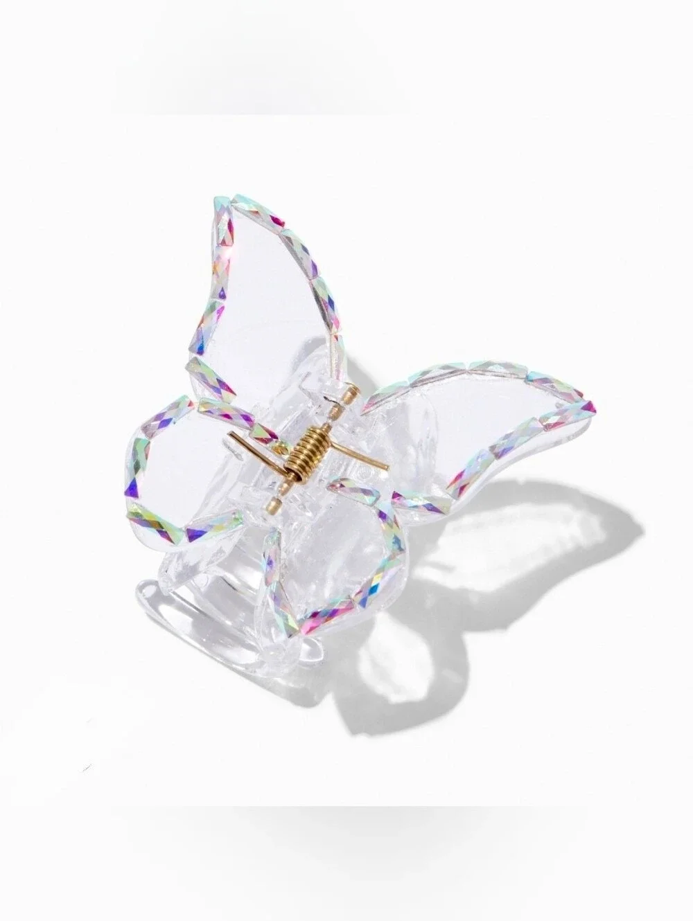 Iridescent Transparent Butterfly Hair Claw Clip BNIB